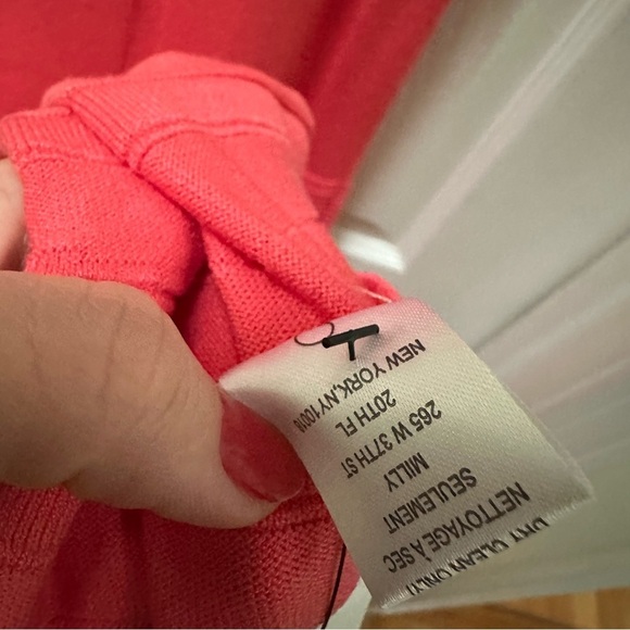 Milly coral pink tank pleaded drop waist dress sz m medium - Picture 4 of 7